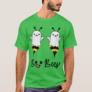 T-shirt FEMMES Scary Halloween design balai boom bee T-Shi