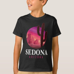 T-shirt Femmes Sedona Arizona Cactus Coucher de soleil Dés