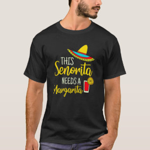 T-shirt Femmes Senorita Margarita Mexicaine Fiesta Cinco D