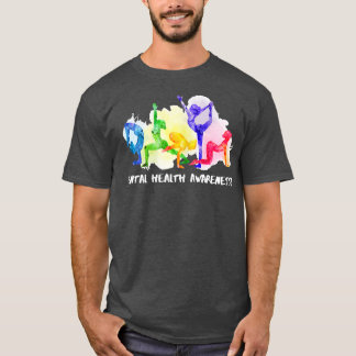 T-shirt Femmes Sensibilisation à la santé mentale Yoga6925