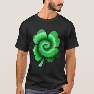 T-shirt Femmes Shamrock irlandaise Tie Dye Happy St patric
