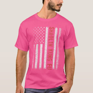 T-shirt Femmes Shaolin Kung Fu Drapeau américain 4 juillet