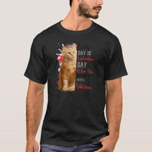 T-shirt Femmes Sibérie Chat Maman Valentines Jour Chat Ma