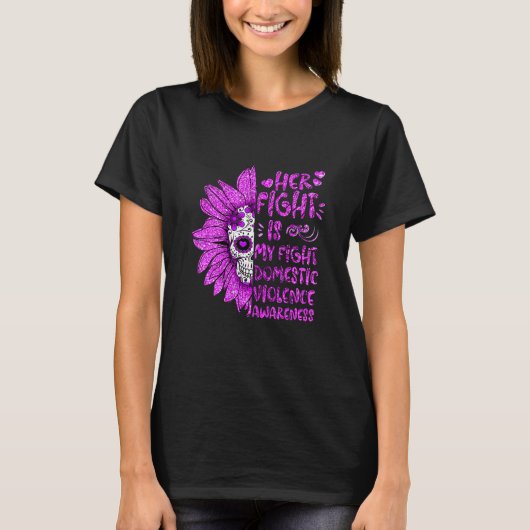T-shirt Femmes Son Combat Est Mon Combat Contre La Violenc (Devant)