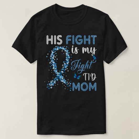 T-shirt Femmes Son combat est mon combat T1D Maman Diabète (Design devant)