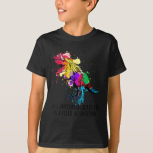 T-shirt Femmes Soyez Un Unicorurus Rex Dans Un Champ De Li