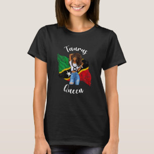 T-shirt Femmes St Kitts Queen Taurus Anniversaire Zodiac A