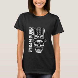 T-shirt Femmes Steampunk Crâne Gentleman Retro Art Vintage