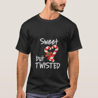 T-shirt Femmes Sucre de canne doux mais tordu Joyeux Noël