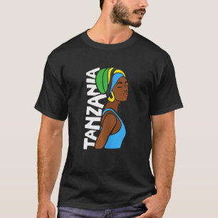 T-shirt Femmes Tanzanie Drapeau tanzanien Patrimoine afric
