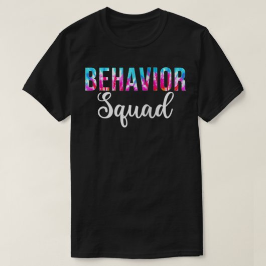 T-shirt Femmes Tie Dye Comportement Squad ABA Thérapiste A (Design devant)