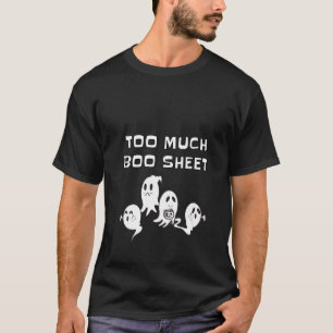 T-shirt FEMMES Trop de Boite Feuille Halloween Ghost Pun H