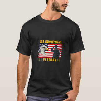 T-shirt Femmes USS Midway Avion Carrier Veterans Day Fa