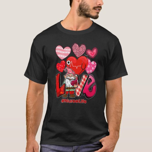 T-shirt Femmes Valentines Jour Amour Infirmière Scrubs Inf (Devant)
