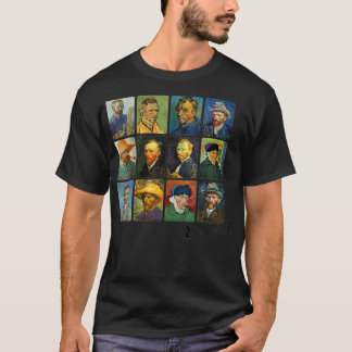 T-shirt Femmes Vincent Van Gogh Autoportraits VNeck