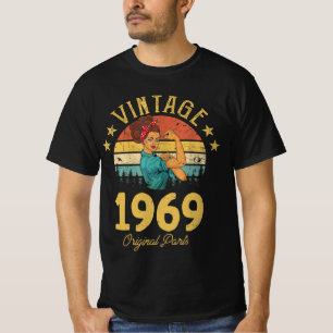 T-shirt Femmes Vintage 1969 Faire En 1969, Joyeux Annivers