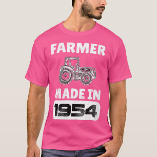 T-shirt Femmes Vintage Agriculteur Né En 1954 69 Ans Fa