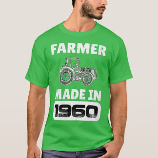 T-shirt Femmes Vintage Agriculteur Né En 1960 63 Ans Fa