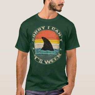 T-shirt Femmes Vintage Désolé Je Ne Peux Pas Sa Semaine Dr