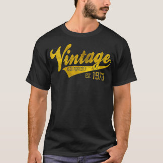 T-shirt Femmes Vintage Est 1973 Âgé 49 ans Anniversaire 49