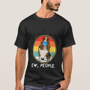 T-shirt Femmes Vintage Ew Personnes Basset Hound Chien Por
