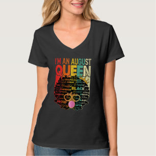 T-shirt Femmes Vintage Melanin Afro August Queen Black Son