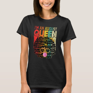 T-shirt Femmes Vintage Melanin Afro August Queen Black Son