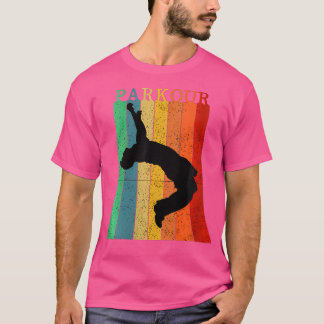 T-shirt Femmes Vintage Parkour Ninja City Course Libre Sau