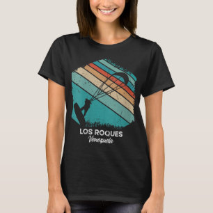 T-shirt Femmes Vintage Rétro Kitesurf Los Roques Surf de c