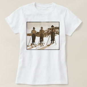 T-shirt Femmes Vintage Rétro Skiant 'Ski Bums 1942'