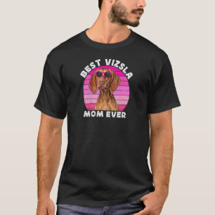 T-shirt Femmes Vizsla Maman Pour Femmes Retro Cute Hongroi