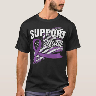 T-shirt Femmes Vulvar Cancer Support Squad USA Drapeau