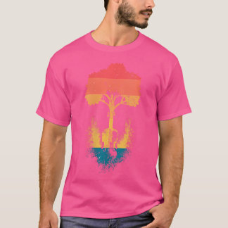 T-shirt Femmes Yggdrasil Musicien De La Nature Arbre De Vi
