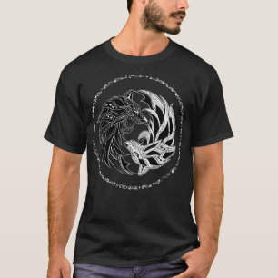 T-shirt Femmes yin yang Wolves Wolf Wolf, yinyang Tai Chi,