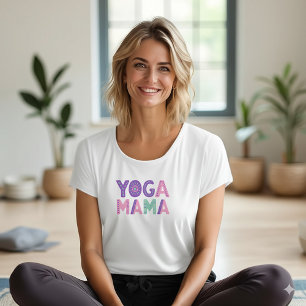 T-shirt Femmes Yoga Mama Retro Boho