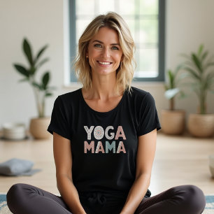 T-shirt Femmes Yoga Mama Retro Boho