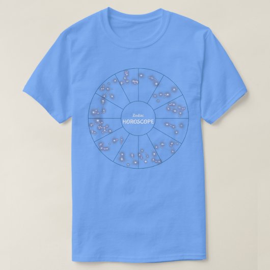 T-shirt Femmes Zodiac Roue Astrologie Horoscope Femmes Tee (Design devant)