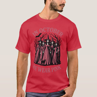 T-shirt Femmes's Décontracté Octobre Nous Portons Pink Wit