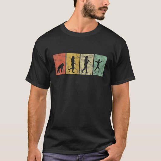 T-shirt Fencer Evolution Of Man Fencing Funny Retro 70s 80 (Devant)
