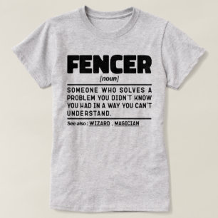 T-shirt Fencer Noun Instructeur d'escrime Funny Fences Mak