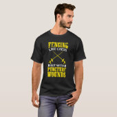 T-shirt Fencer Tee Clôture Comme Un Échecs Mais Avec Une P (Devant entier)