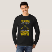 T-shirt Fencer Tee Fence Comme Échecs Mais Avec Puncture W (Devant entier)