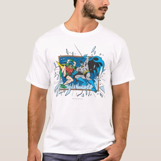 T-shirt Fenêtre Batman & Robin Shatter (Devant)