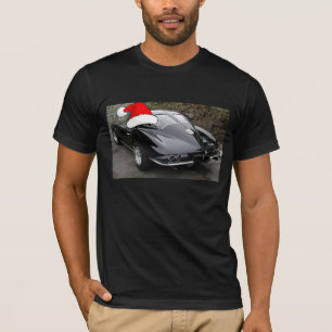 T-shirt Fenêtre de fractionnement noir Corvette/Noël