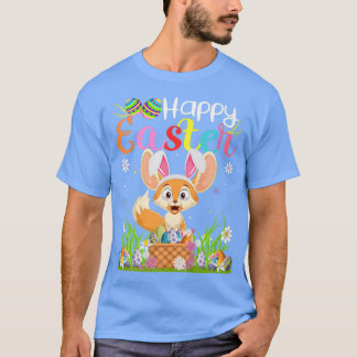 T-shirt Fennec Fo Bunny Oeuf Chasse Drôle Fennec Fo Happy