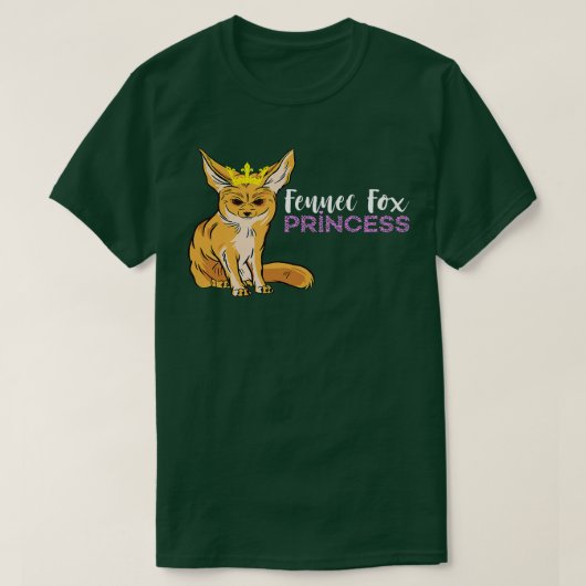 T-shirt Fennec Fo Princess Ears Crown Animal Fennec Fo Lov (Design devant)