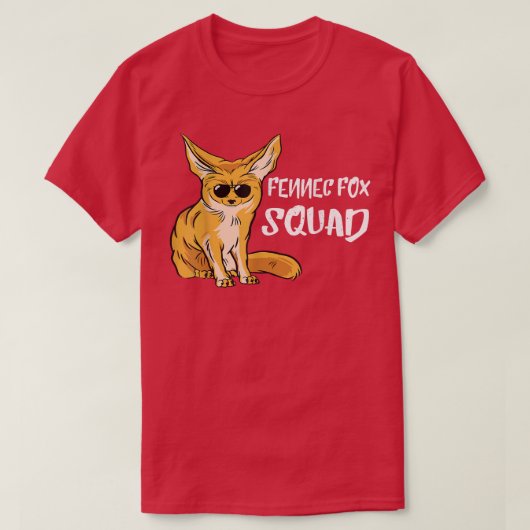 T-shirt Fennec Fo Squad Sunglass Team Desert Animal Ears L (Design devant)