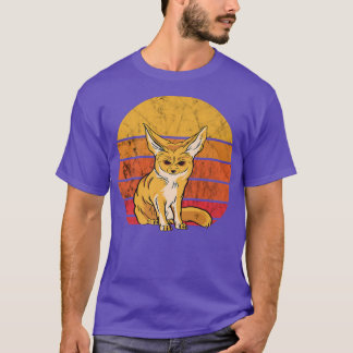 T-shirt Fennec Fo Vintage Retro Oreilles Animal Fennec Fo