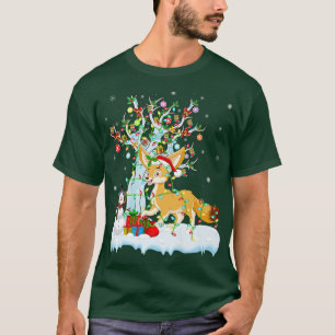 T-shirt Fennec Fo Xmas Tree Lighting Santa Hat Fennec Fo C