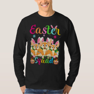 T-shirt Fennec Fox Bunny Ear Easter Squad Fennec Fox Happy